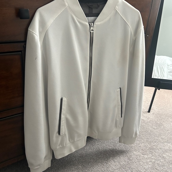 Zara Other - Zara Men's Cream Bomber Jacket